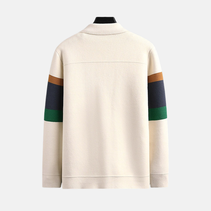 VogeLuxe | Gestreept gebreid vest voor heren 1