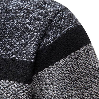 VogeLuxe | Gestreept herenvest met volledige ritssluiting 2