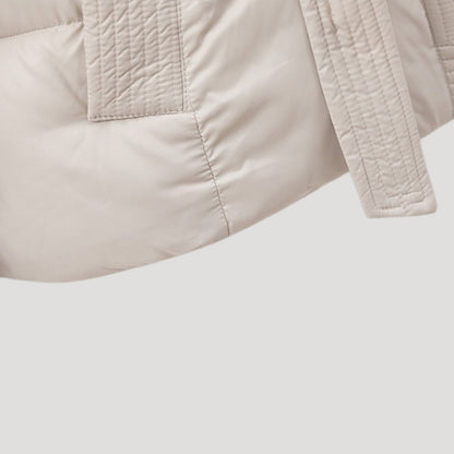 VogeLuxe | Gewatteerde cropped capuchonpufferjas voor dames 2