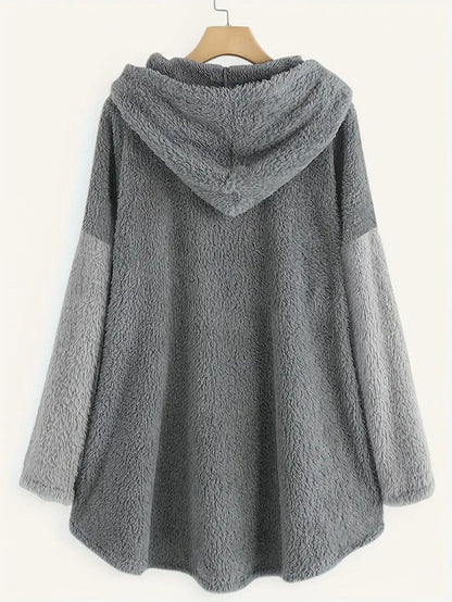 VogeLuxe | Gezellige Sherpa-hoodiedeken voor dames met kerstmotief 6