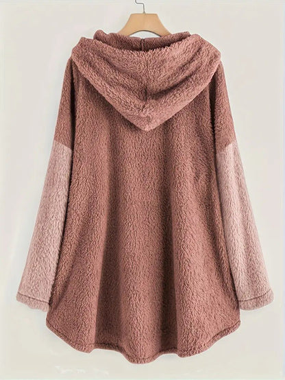 VogeLuxe | Gezellige Sherpa-hoodiedeken voor dames met kerstmotief 8