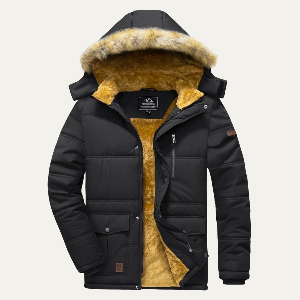 VogeLuxe | Heren Arctic Faux Fur Hooded Parka 1