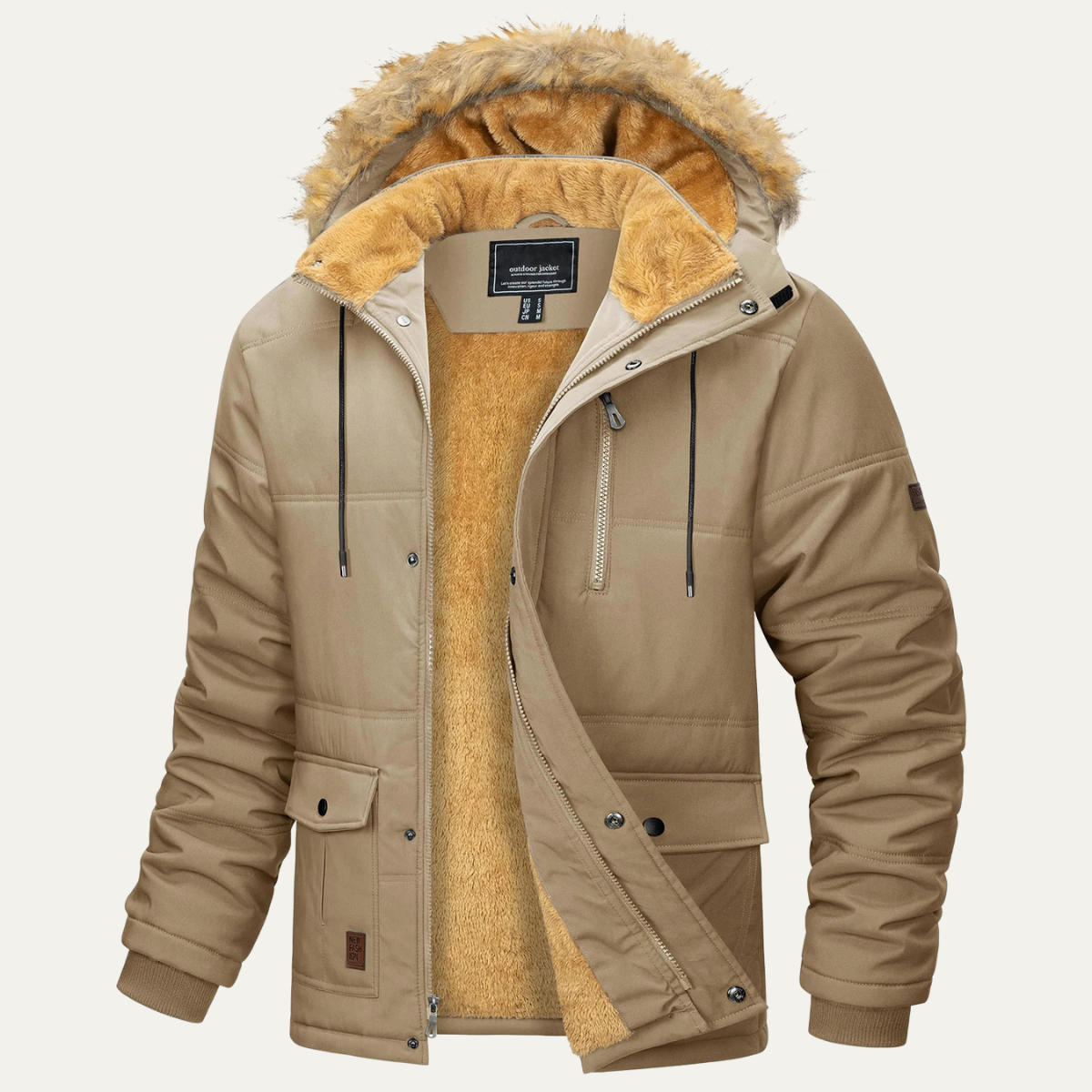 VogeLuxe | Heren Arctic Faux Fur Hooded Parka 3