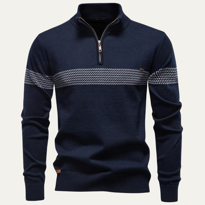 VogeLuxe | Heren Business Quarter-Zip gebreide trui 0