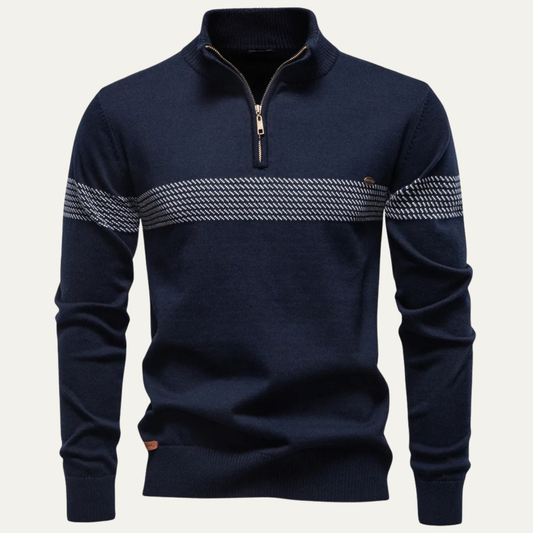 VogeLuxe | Heren Business Quarter-Zip gebreide trui 0