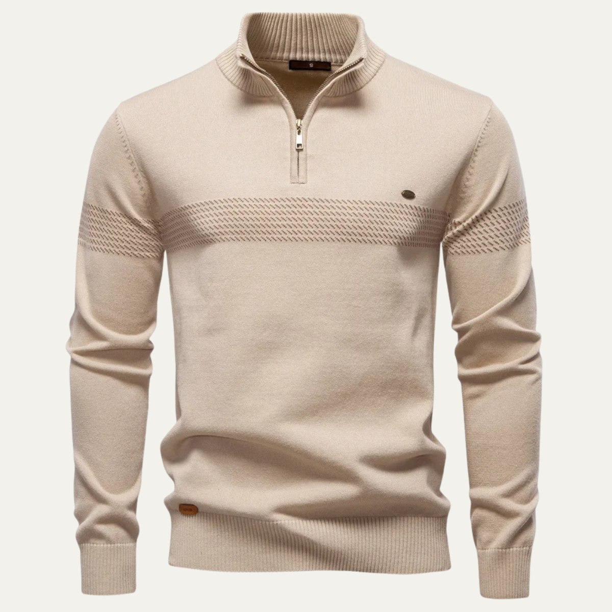 VogeLuxe | Heren Business Quarter-Zip gebreide trui 10