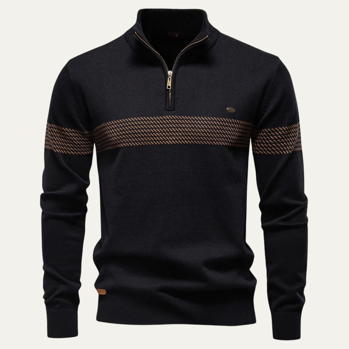 VogeLuxe | Heren Business Quarter-Zip gebreide trui 9