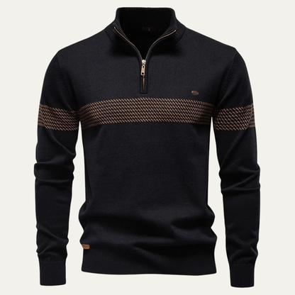 VogeLuxe | Heren Business Quarter-Zip gebreide trui 9