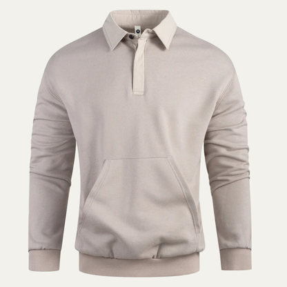 VogeLuxe | Heren Casual Rugby Polo Sweatshirt 0