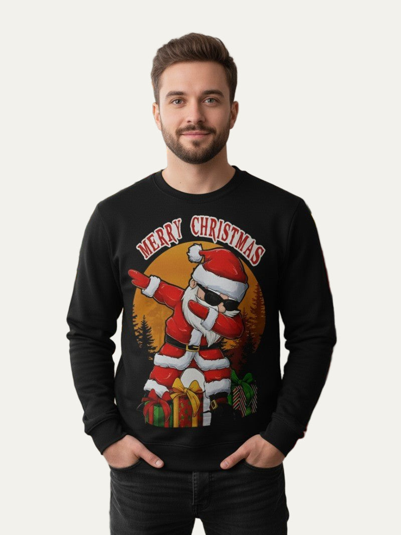 VogeLuxe | Heren Dabbing Santa Merry Christmas Sweatshirt 0
