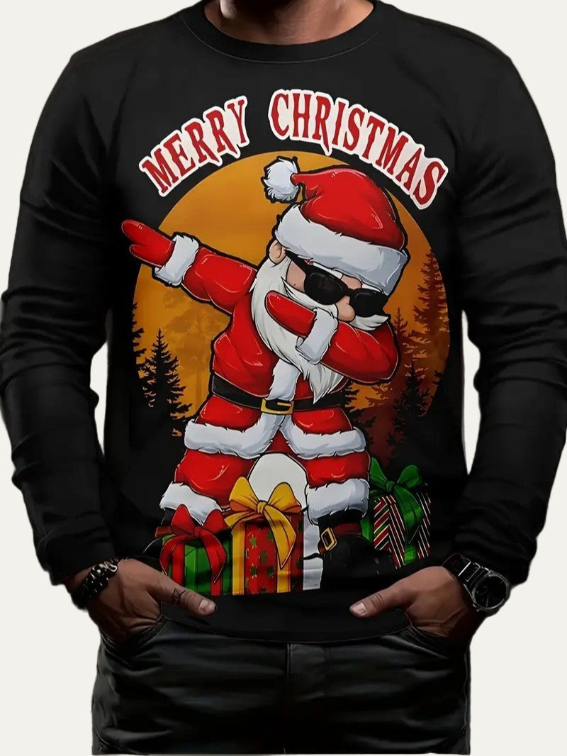 VogeLuxe | Heren Dabbing Santa Merry Christmas Sweatshirt 1