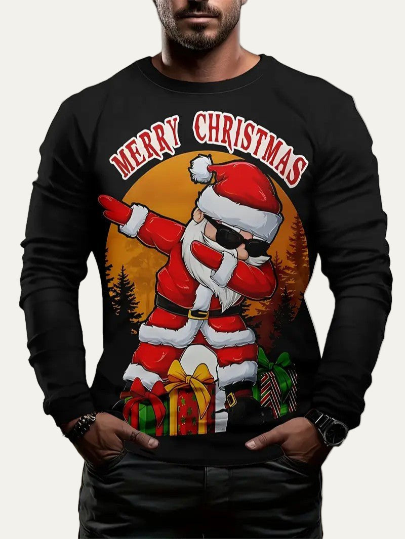 VogeLuxe | Heren Dabbing Santa Merry Christmas Sweatshirt 2