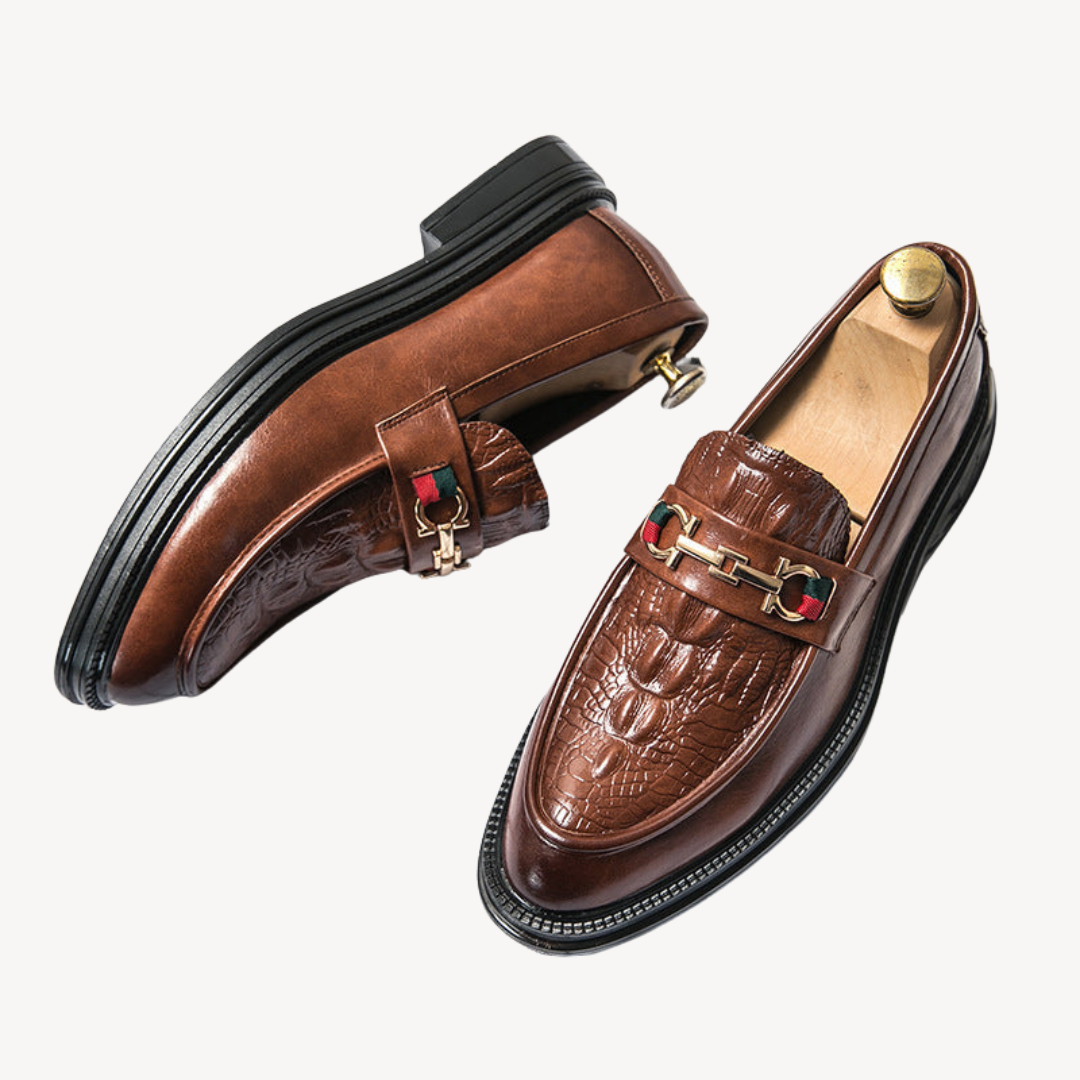 VogeLuxe | Heren Horsebit Loafers met Croc-Detail 3