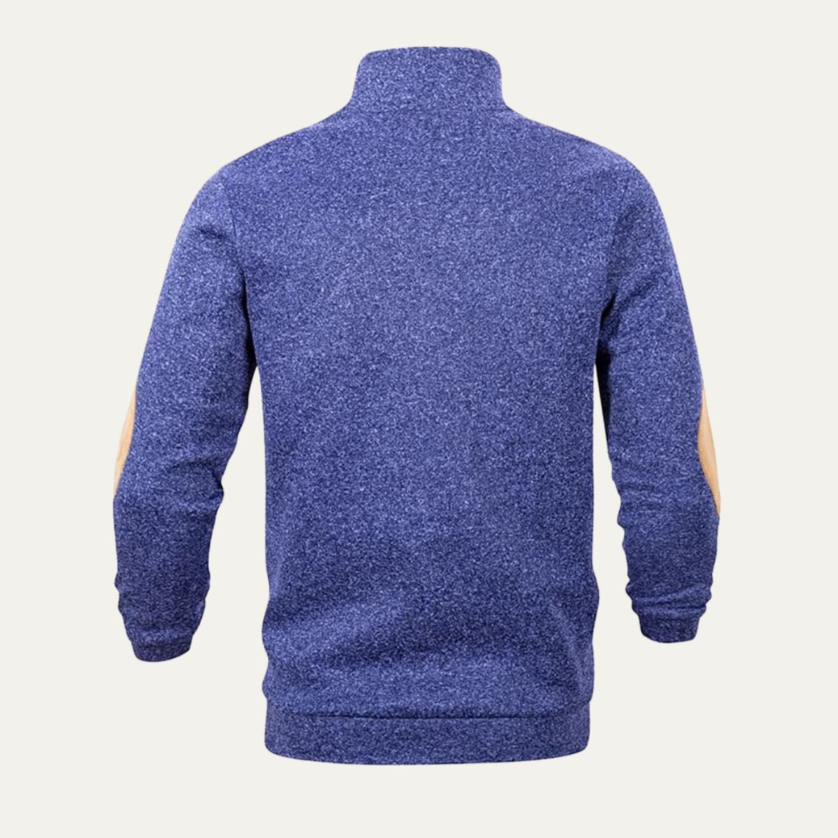 VogeLuxe | Heren Mock Neck Suède Trim Pullover 3