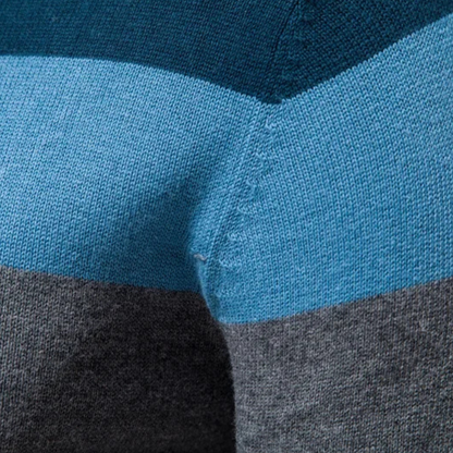 VogeLuxe | Heren Ombre Gestreepte Ronde Hals Trui 4