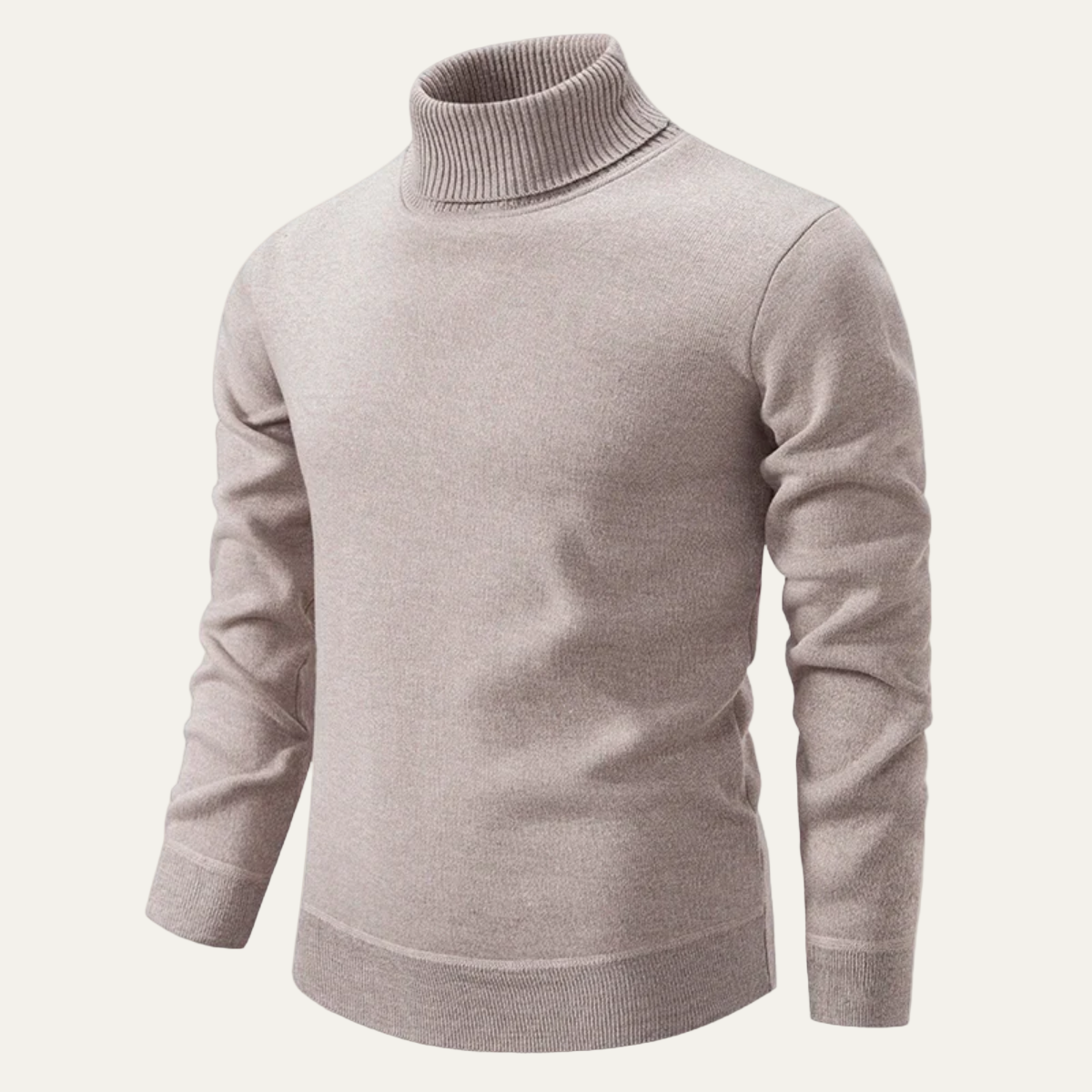 VogeLuxe | Heren Slim-Fit Gebreide Turtleneck Trui 0