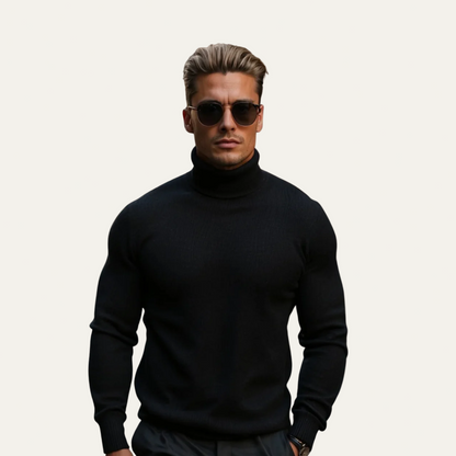 VogeLuxe | Heren Slim-Fit Gebreide Turtleneck Trui 1