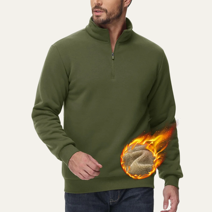 VogeLuxe | Heren Slim-Fit Geribbelde Mock Neck Trui 3