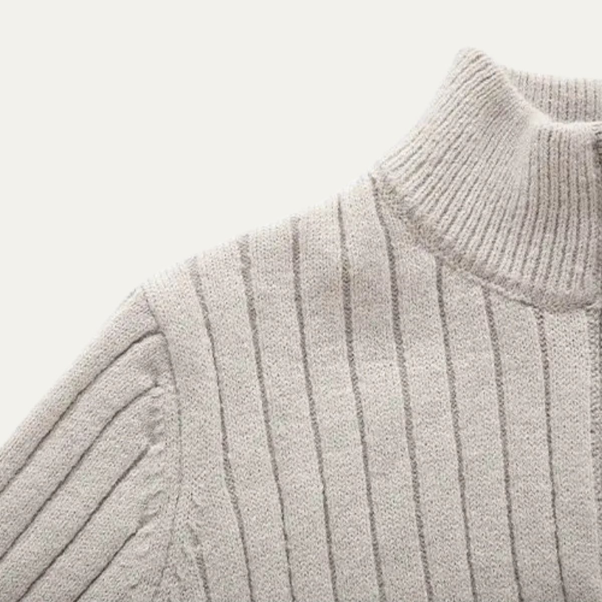 VogeLuxe | Heren Slim-Fit Half-Zip Mock Neck Trui 6