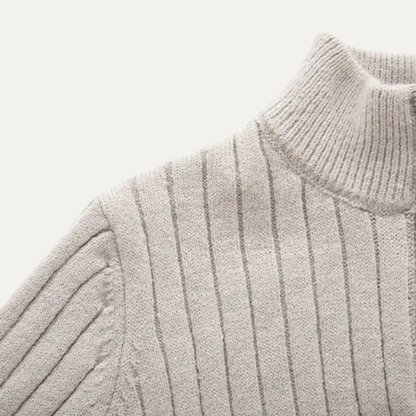 VogeLuxe | Heren Slim-Fit Half-Zip Mock Neck Trui 6