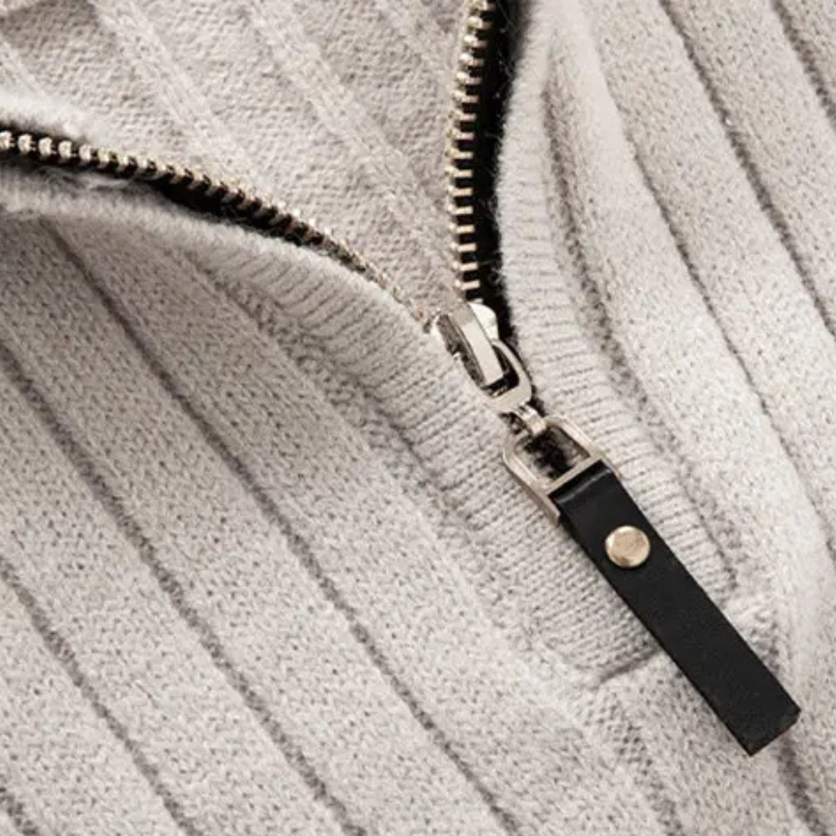 VogeLuxe | Heren Slim-Fit Half-Zip Mock Neck Trui 7