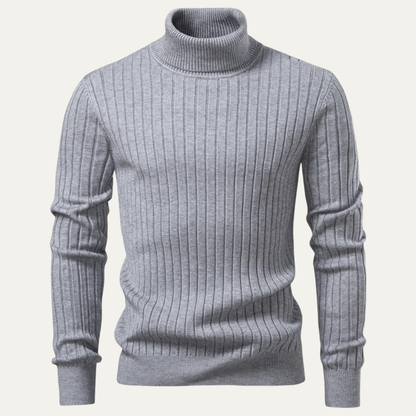 VogeLuxe | Heren Slim-Fit Turtleneck Ribtrui 12