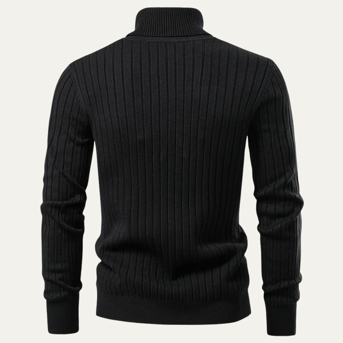 VogeLuxe | Heren Slim-Fit Turtleneck Ribtrui 3