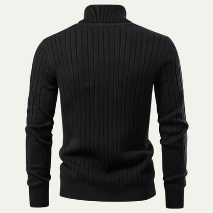 VogeLuxe | Heren Slim-Fit Turtleneck Ribtrui 3
