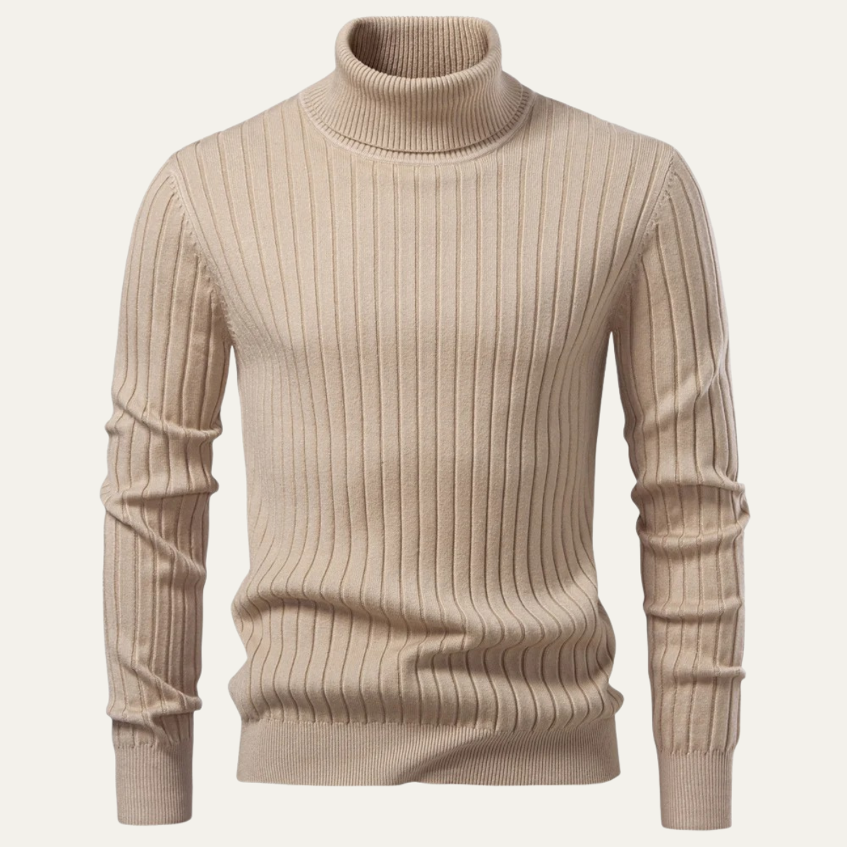 VogeLuxe | Heren Slim-Fit Turtleneck Ribtrui 9