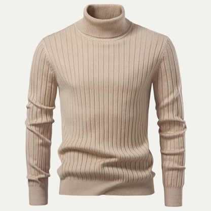 VogeLuxe | Heren Slim-Fit Turtleneck Ribtrui 9