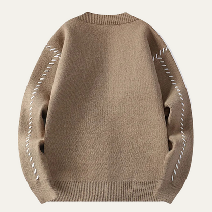 VogeLuxe | Heren V-hals Cardigan met Zwarte Knopen 1