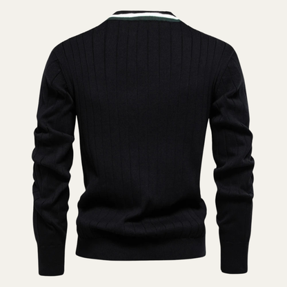 VogeLuxe | Heren V-hals gestreept vest 3