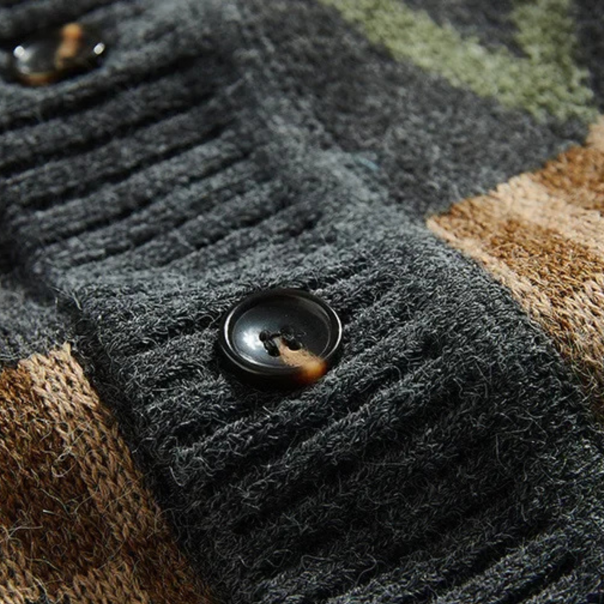 VogeLuxe | Heren V-hals vest met geometrisch Fair Isle-patroon 4