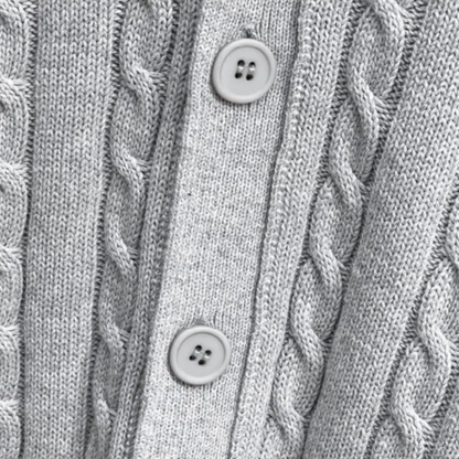 VogeLuxe | Heren V-hals vest met geribbelde brei 2