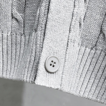 VogeLuxe | Heren V-hals vest met geribbelde brei 4