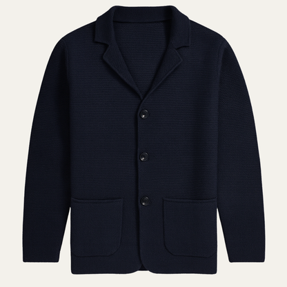 VogeLuxe | Heren blazervest met textuurbreisel 1