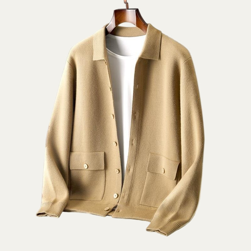 VogeLuxe | Heren casual gebreid overhemdjack 0