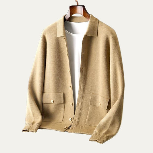 VogeLuxe | Heren casual gebreid overhemdjack 0