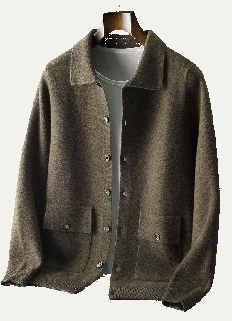 VogeLuxe | Heren casual gebreid overhemdjack 2