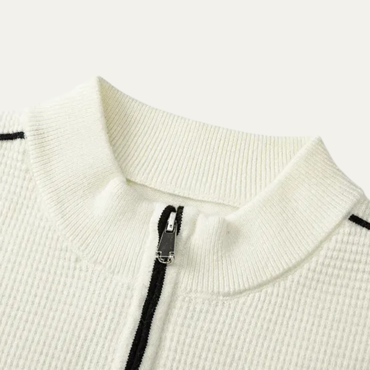 VogeLuxe | Heren fleece trui met kwartrits 2