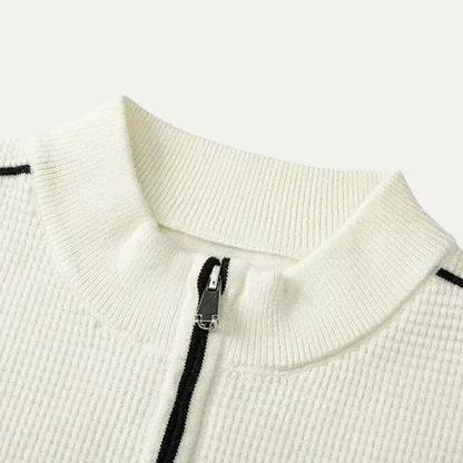 VogeLuxe | Heren fleece trui met kwartrits 2