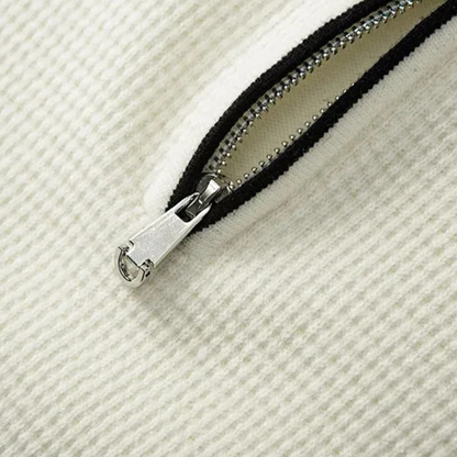 VogeLuxe | Heren fleece trui met kwartrits 3