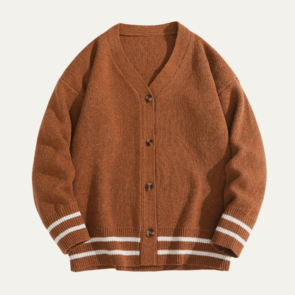 VogeLuxe | Heren gebreid vest in universiteitsstijl 4