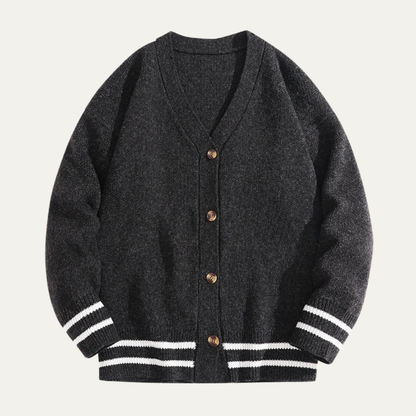 VogeLuxe | Heren gebreid vest in universiteitsstijl 5