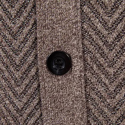 VogeLuxe | Heren gebreide cardigan met V-hals en textuur 5