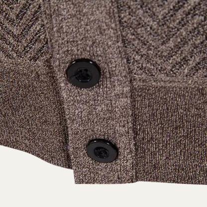 VogeLuxe | Heren gebreide cardigan met V-hals en textuur 6