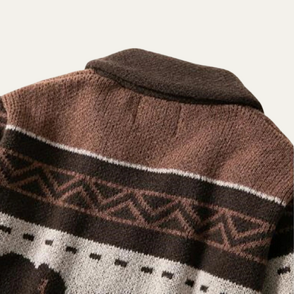 VogeLuxe | Heren gebreide cardigan met sjaalkraag 3