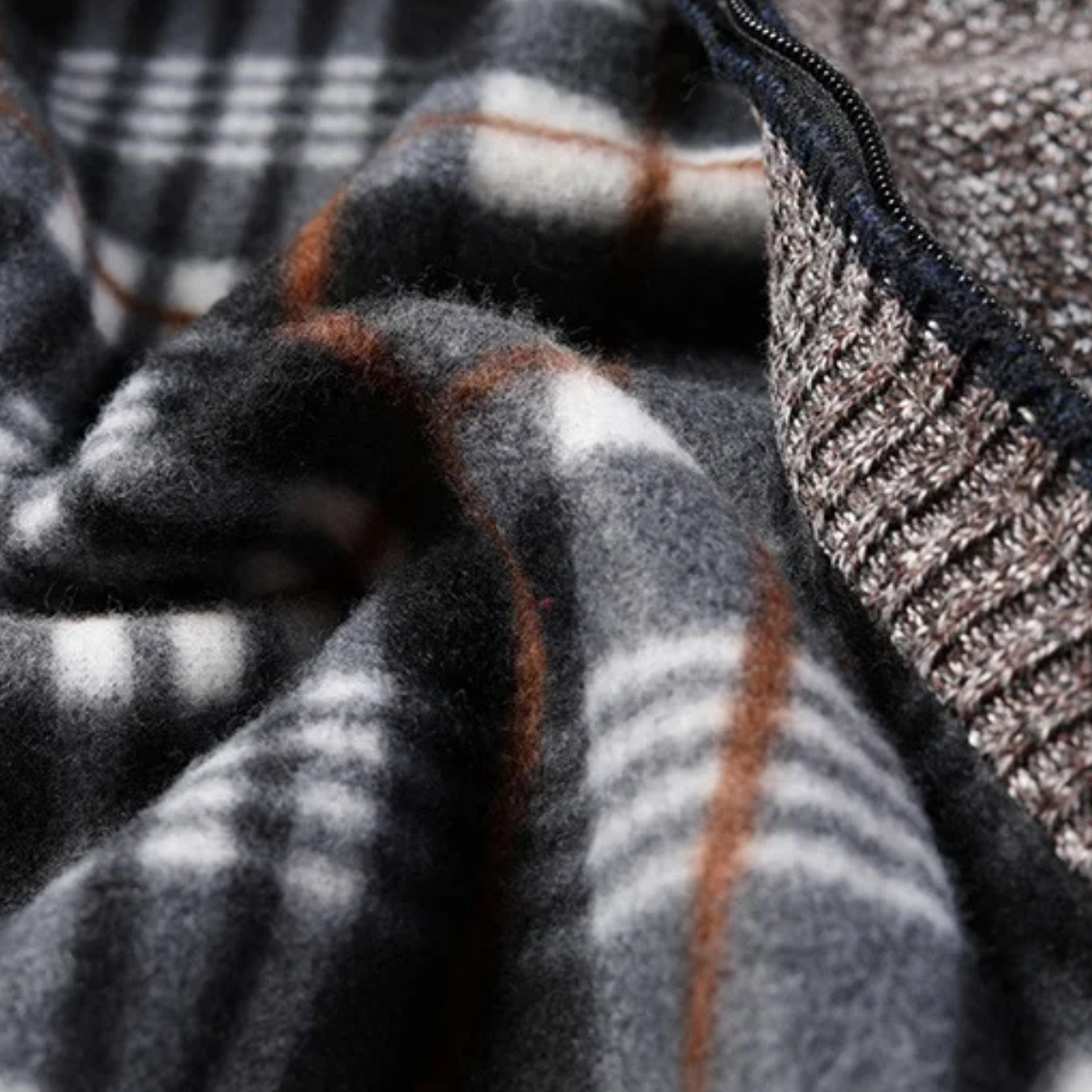 VogeLuxe | Heren gebreide cardigan met volledige ritssluiting 2