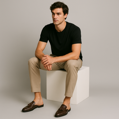 VogeLuxe | Heren instapmuil met krokodillentextuur 5