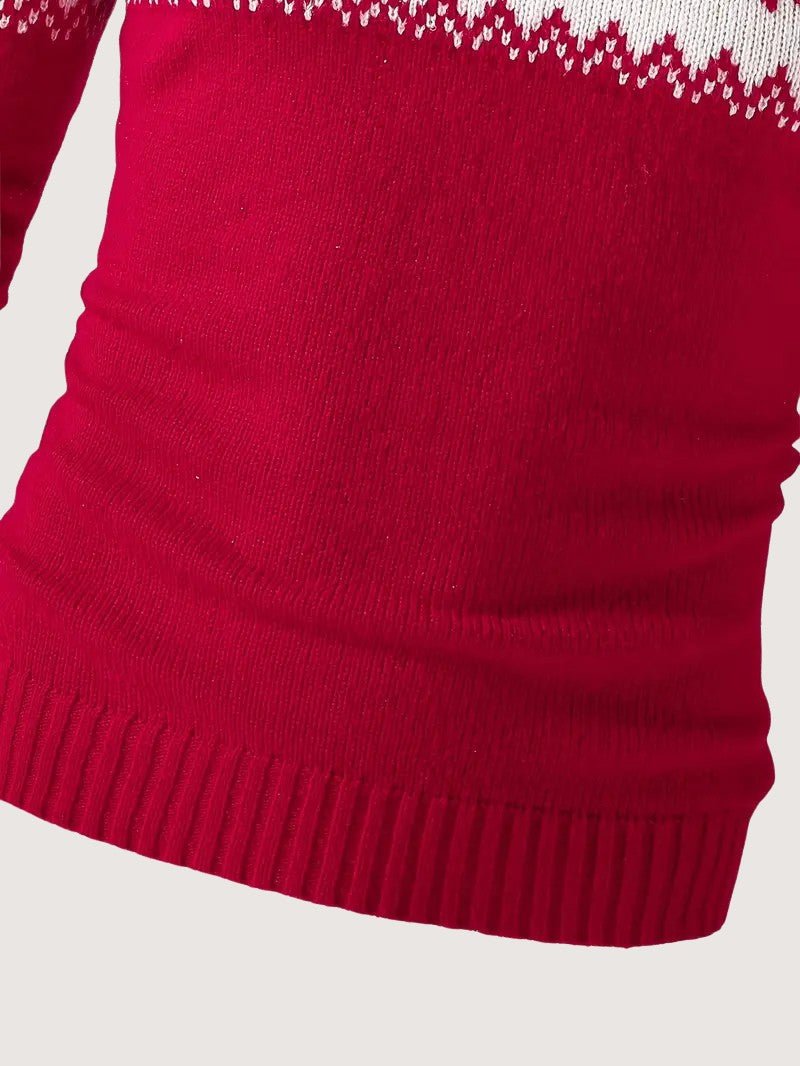 VogeLuxe | Heren sneeuwvlok sjaalkraag trui 3